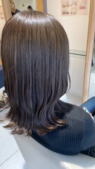 ミディアム カラー 福田千尋/インナー カラー/縮毛矯正のヘアスタイル