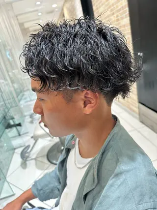 ショート パーマ メンズ 💈メンズ特化 美容師サキ💈のヘアスタイル