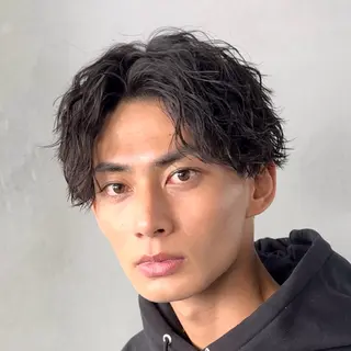 ミディアム パーマ ヘアアレンジ メンズ fifth 石川 凪のヘアスタイル