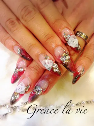 ロング カラー ネイル マツエク・マツパ Greace  la vieのネイルデザイン