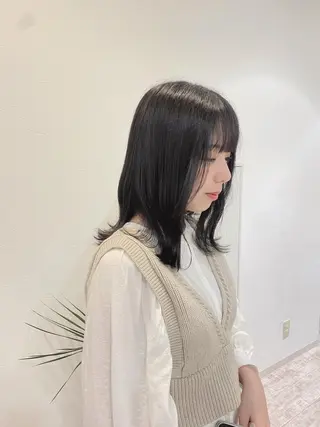 ミディアム カラー ボブ/艶髪 soleilrukaのヘアスタイル