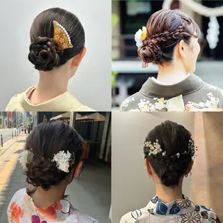 ヘアアレンジ SAKINO. ベージュカラーのヘアスタイル