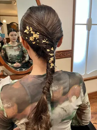 ロング ヘアアレンジ 森 陽子のマツエク・マツパデザイン