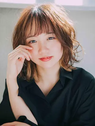 ミディアム カラー パーマ 【公式】amble luxe池袋東口🩷のヘアスタイル
