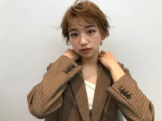 ショート カラー パーマ ヘアアレンジ "オトナ髪”/ LAKA TOCCAのヘアスタイル