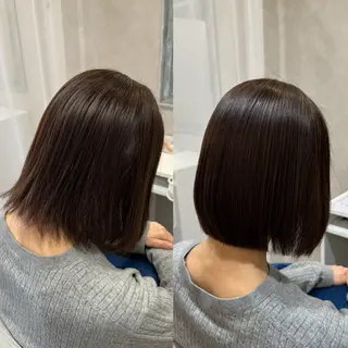 ショート 艶髪/白髪ぼかし ヘッドスパ/大野結菜のヘアスタイル