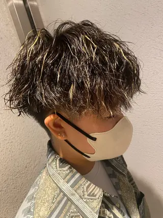 パーマ メンズ 西田 莉緒のヘアスタイル