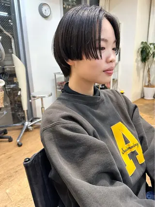 ショート ショート ボブ 梅田 木戸健人のヘアスタイル