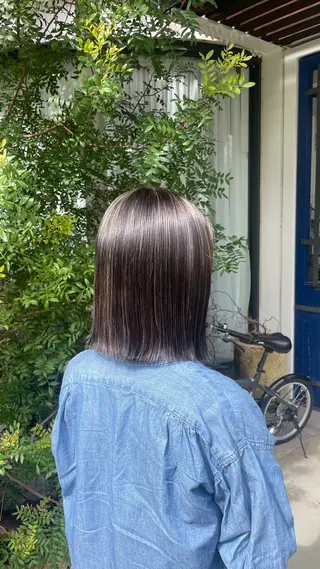 セミロング カラー 増田 ルナのヘアスタイル