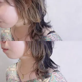 ショート カラー ヘアアレンジ lani ブリーチ /ダブルカラーのヘアスタイル