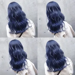 セミロング カラー ヘアアレンジ TAKUMAブリーチ /切りっぱなし🪽のヘアスタイル