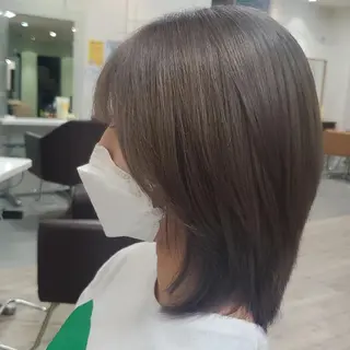 ミディアム 髪質改善/白髪ぼかし SHIONのヘアスタイル
