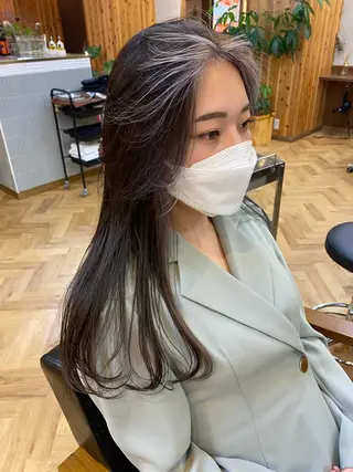 ロング デザインカラー/ボブ ブリーチカラー/ユリのヘアスタイル