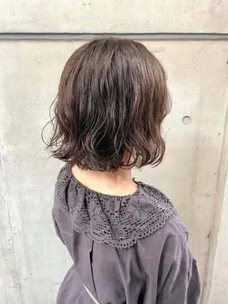 ミディアム パーマ 銀座No.1髪質改善 縮毛矯正/本木のヘアスタイル