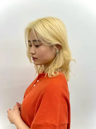セミロング オオシマ ミユのヘアスタイル