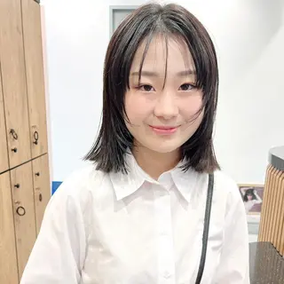 ミディアム パーマ アラキチヒロ THE REMMYのヘアスタイル