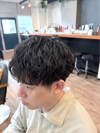 ショート パーマ 野呂 隼人のヘアスタイル