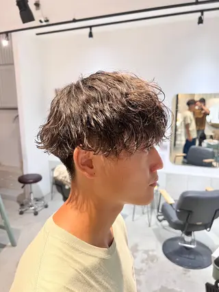 ミディアム パーマ メンズ メンズカットパーマ ✂️ JOYAのヘアスタイル