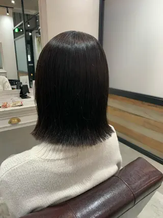 ミディアム カラー ヘアアレンジ kei🤎ベージュ /透明感カラー/博多のヘアスタイル