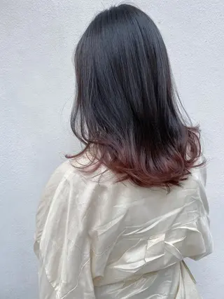 セミロング カラー 髪質改善/艶髪 やまなかのヘアスタイル