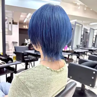 カラー ウルフ🦋顔まわり ❤︎ ͛MEIのヘアスタイル