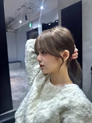 ミディアム カラー レイヤー×髪質改善 マネージャー安藤光司のヘアスタイル