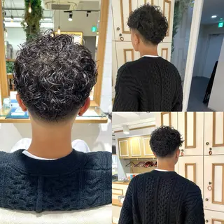 ショート パーマ メンズ 髪質改善矯正/カラー /吉祥寺 mariのヘアスタイル