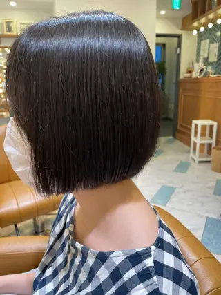 ショート 縮毛矯正 髪質改善 韓国風レイヤー 吉田のヘアスタイル