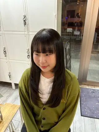 ロング なぎは/似合わせ・ ナチュラルカラーのヘアスタイル