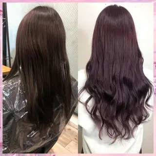 ロング カラー ヘアアレンジ 八巻 晴香のヘアスタイル