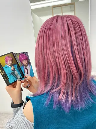 ミディアム カラー 推しカラー美容師 Yukino🌈のヘアスタイル