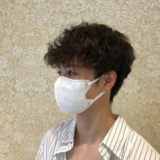 ミディアム パーマ メンズ 🐠寒色系×パーマ 櫻井　麿偉🐏のヘアスタイル
