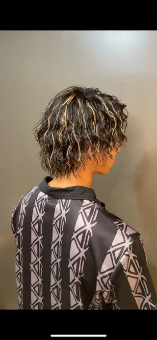 カラー パーマ メンズ 渋谷/フェード/ 國分 翔のヘアスタイル