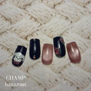 ネイル 河内花園｜YURIN 韓国ガーリー🎠のネイルデザイン