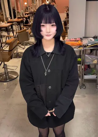 セミロング 元地雷系美容師🫶 RYUSEI🐈‍⬛のヘアスタイル