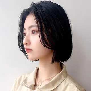 ミディアム カラー 🌱小顔ヘア/ボブ ミディアム/双葉🌱のヘアスタイル
