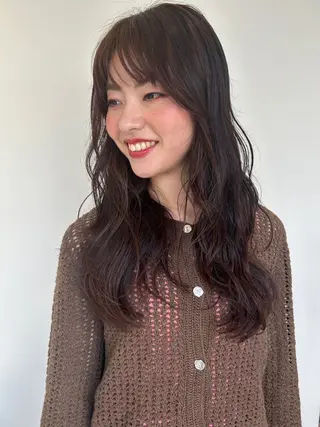 ロング カラー パーマ 似合わせ✨透明感🫧 佐藤優斗のヘアスタイル