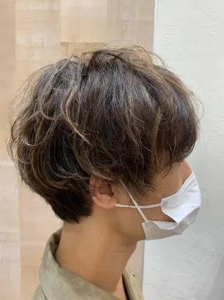 ショート カラー パーマ ヘアアレンジ メンズ 松村 知香のヘアスタイル