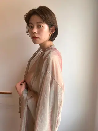 ショート カラー パーマ CEINE PATHのヘアスタイル