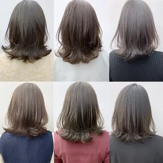 ミディアム カラー シェル🦋 【韓国風】のヘアスタイル