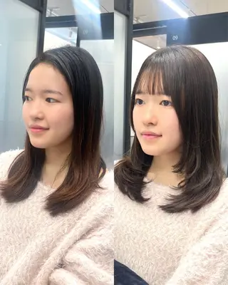 ロング カラー ヘアアレンジ レイヤーカット/ 田中 しょうのヘアスタイル