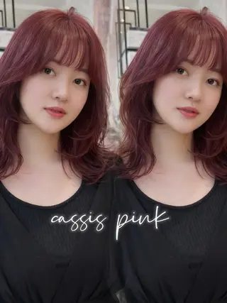 ミディアム カラー 柔らかい艶暖色 レイヤー🫧姫汝のヘアスタイル