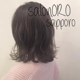 セミロング カラー 池田 真由美のヘアスタイル