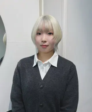 ショート カラー 横浜/ブリーチ/ ダブルカラー/RINのヘアスタイル