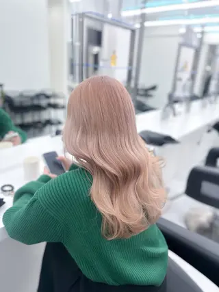 セミロング カラー ウルフ&レイヤー特化 まとまる美髪矯正のヘアスタイル