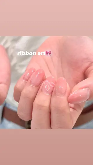 ネイル 🎀チーク/ちゅるん 🫧chisa🎀のネイルデザイン