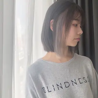 ミディアム カラー ORIKA 美容室のヘアスタイル