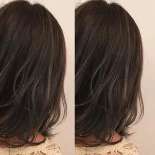 セミロング カラー RINA🧤 デザインとボブのヘアスタイル