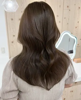 ミディアム カラー 新宿/韓国ヘア/ 髪質改善ストレートのヘアスタイル