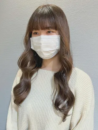 ロング カラー かわい りほのヘアスタイル